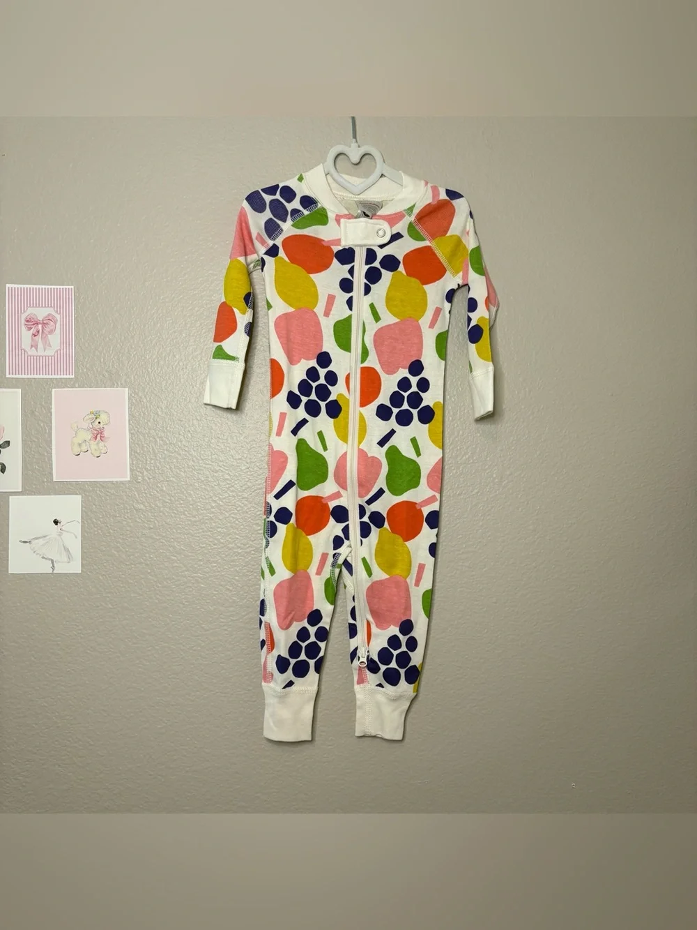 Hannah Anderson organic cotton fruit pattern shape sleeper onsie jumpsuit baby